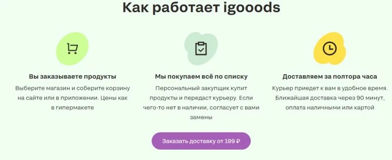 Доставка товаров от 199 рублей в iGooods.
